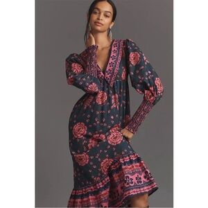 FARM Rio x Anthropologie Long Sleeve Dress